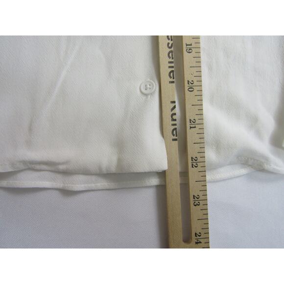 Rag Poets Cream Top Womens sz XS Minimalist Neutral Boho Cottagecore - Picture 5 of 7